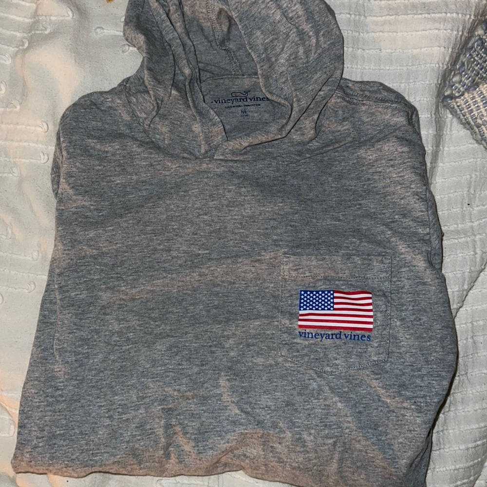 Vineyard Vines Boys Medium Long Sleeve Lacrosse Hooded Shirt